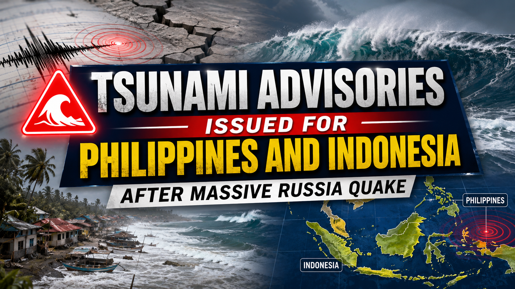 Tsunami advisories issued for Philippines and Indonesia after massive Russia quake